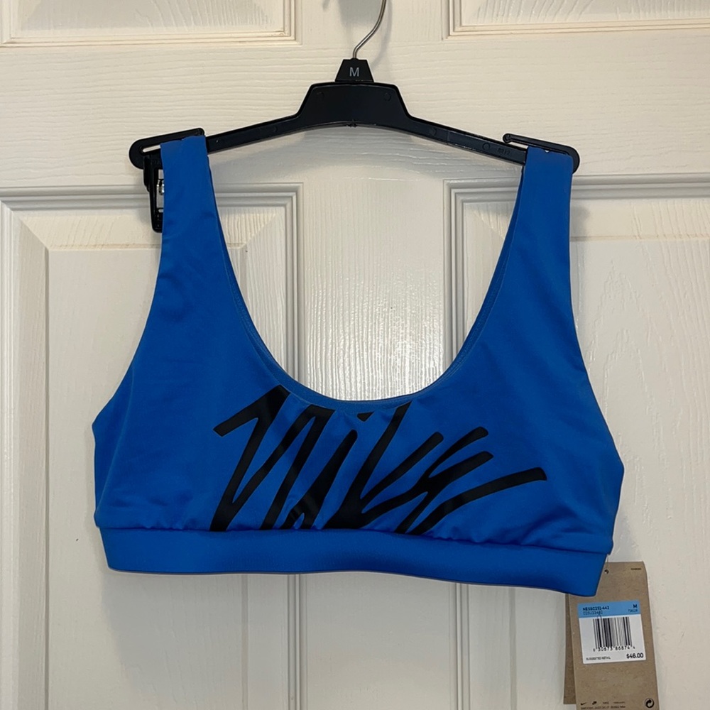 Blue Nike swim bra